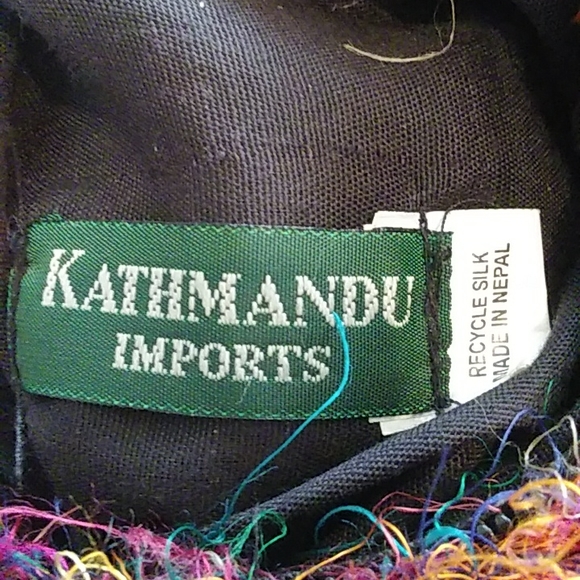 NWT KATHMANDU IMPORTS COOL BOHO RECYCLED NUBBY SILK SMALL CROSSBODY PURSE. 6"×6" - Picture 3 of 6